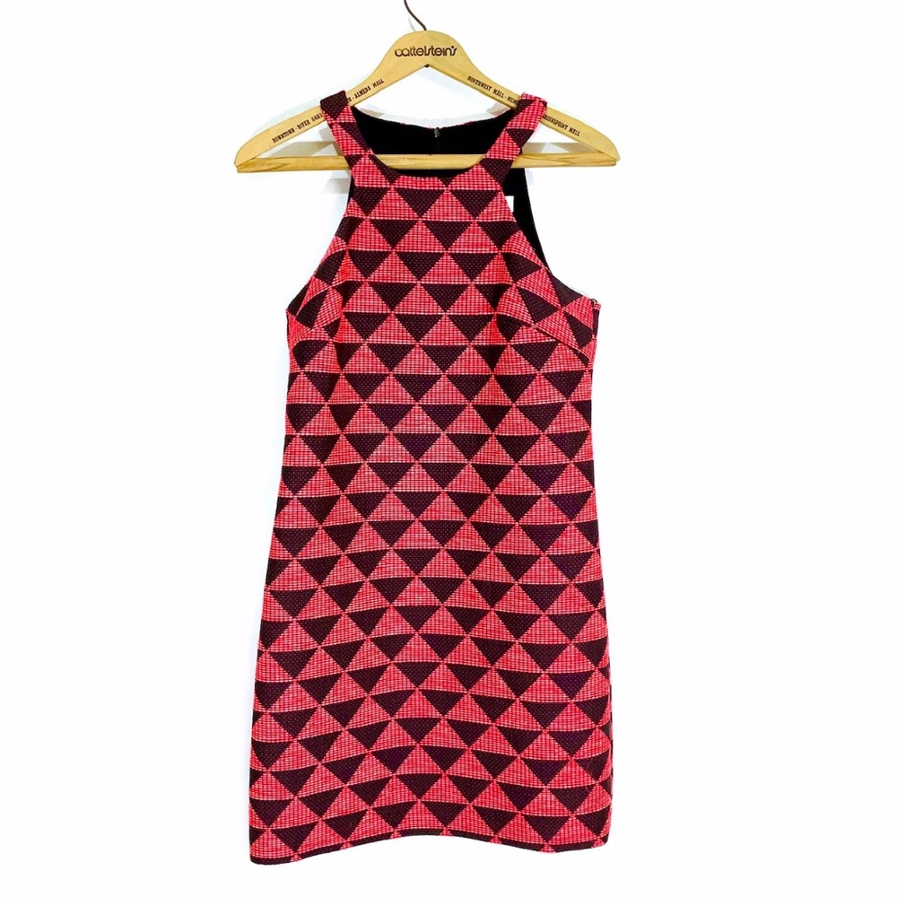 Trina Turk Pink & Gray Geometric Brocade